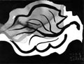 Feuille de cognassier - Dessin  l'encre de Chine